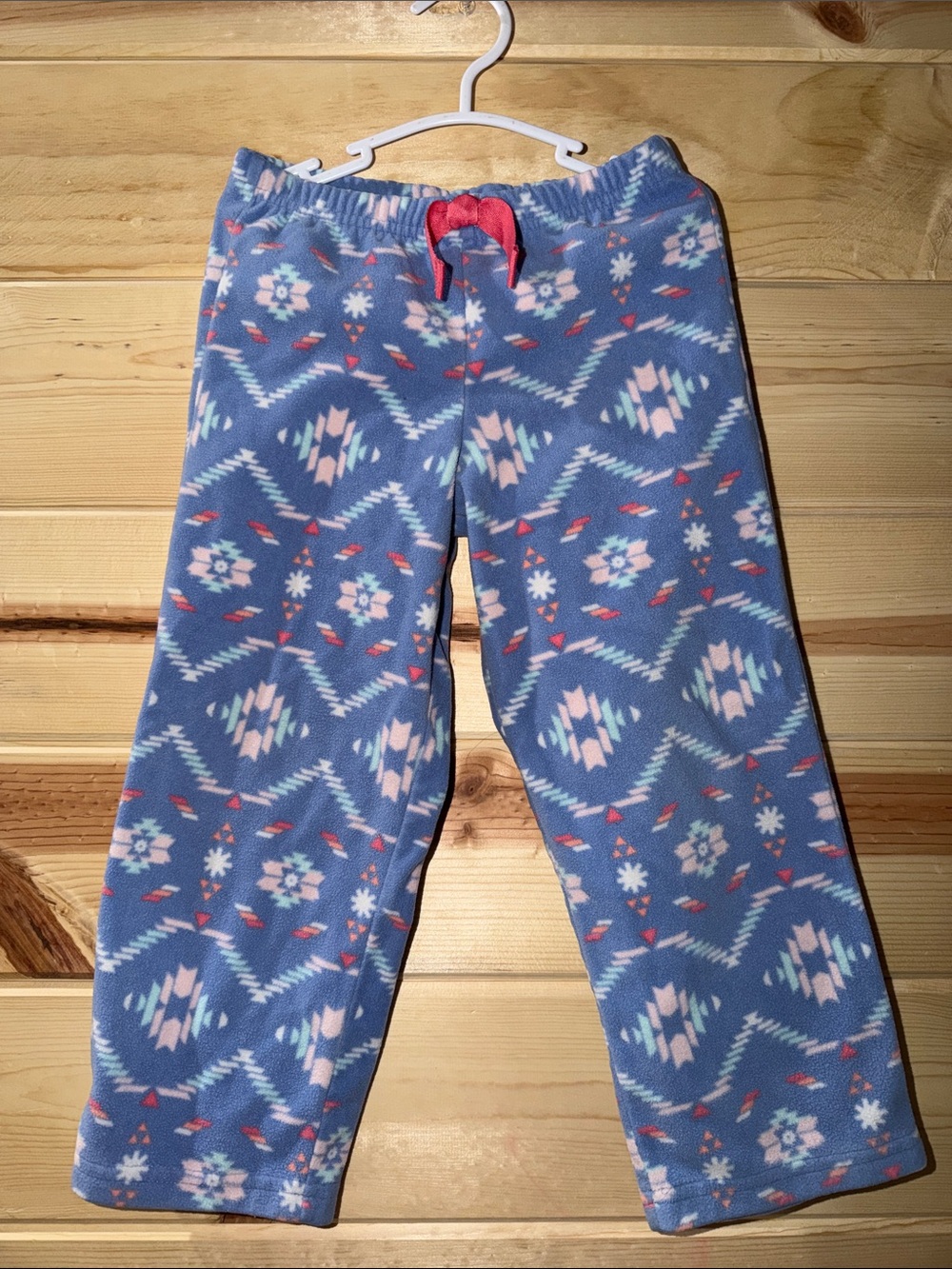 Carter's Blue and Pink Fleece Pajama Bottoms